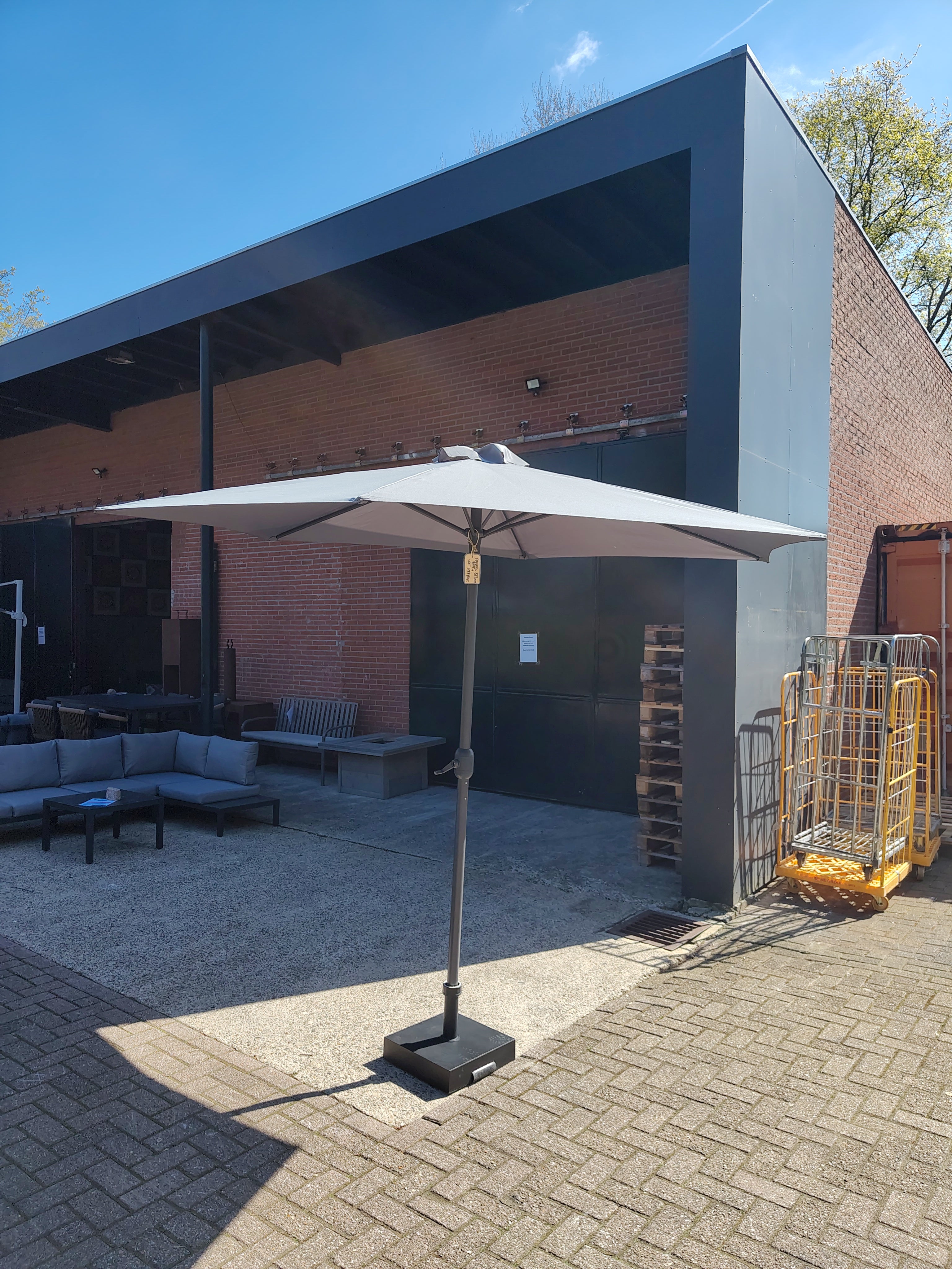 Parasol Ø3mtr donker grijs