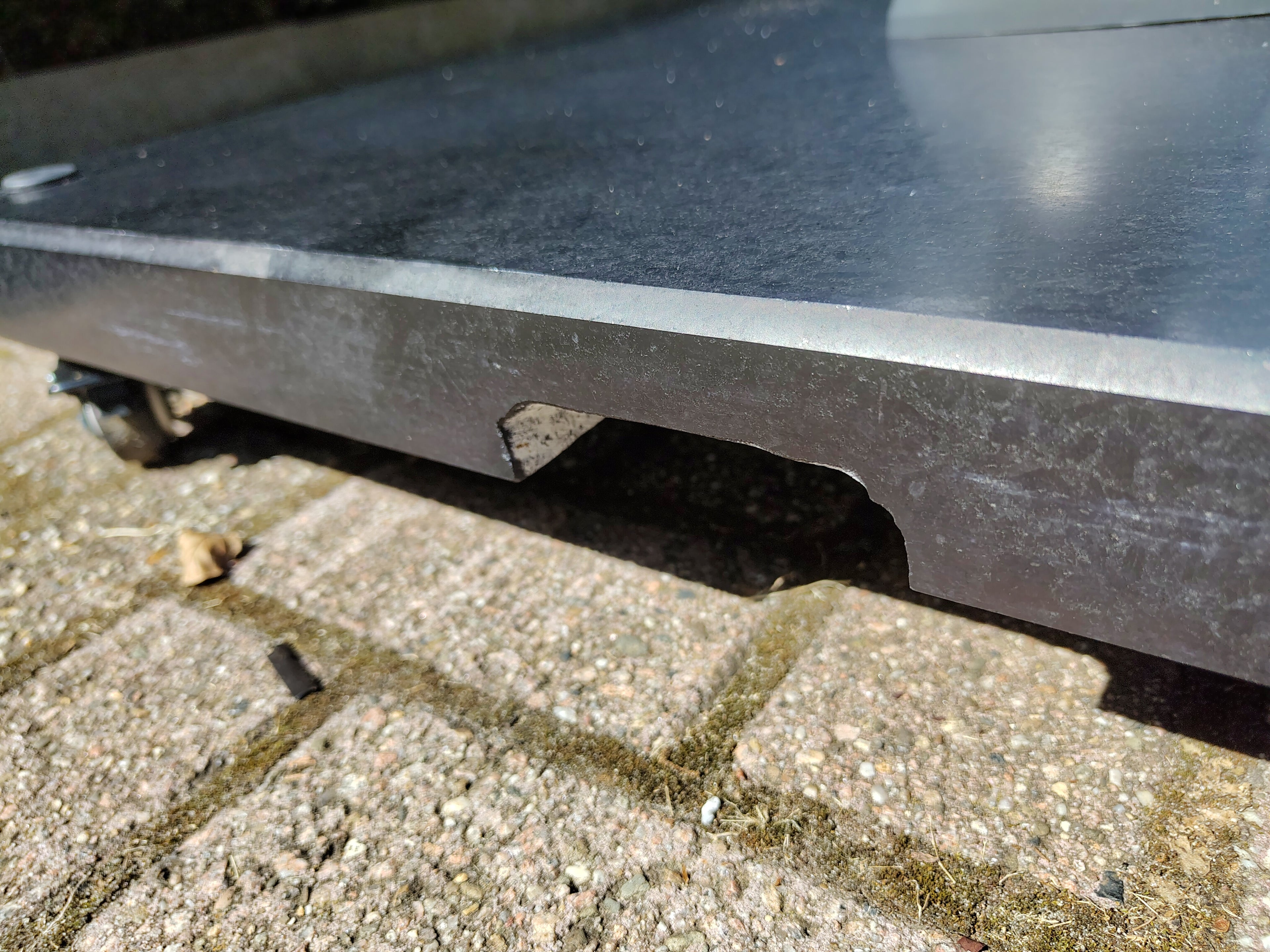 Granietplaat polish op 4 wielen 90KG