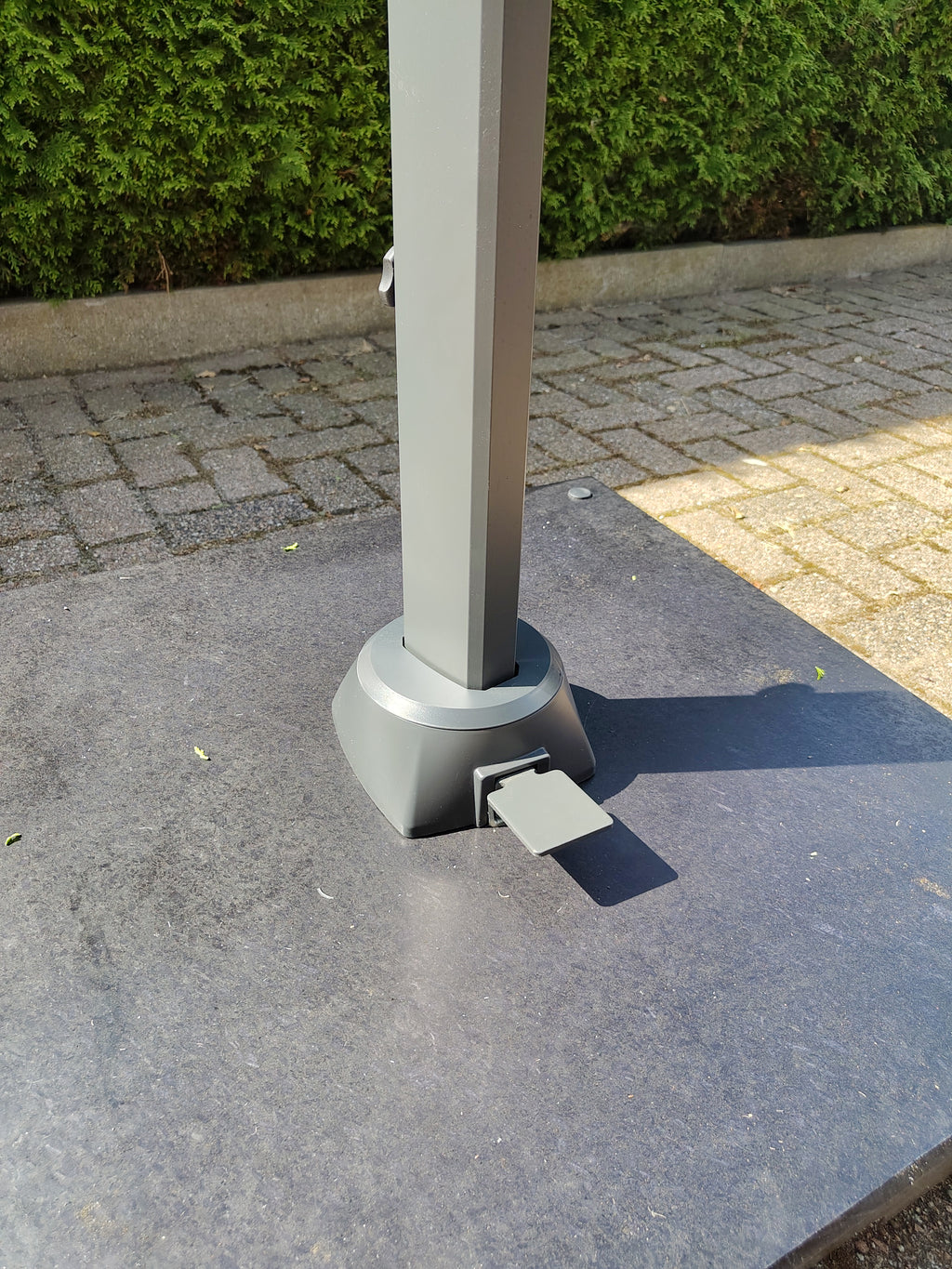 Zweefparasol Virgoflex grijs Ø3,5mtr