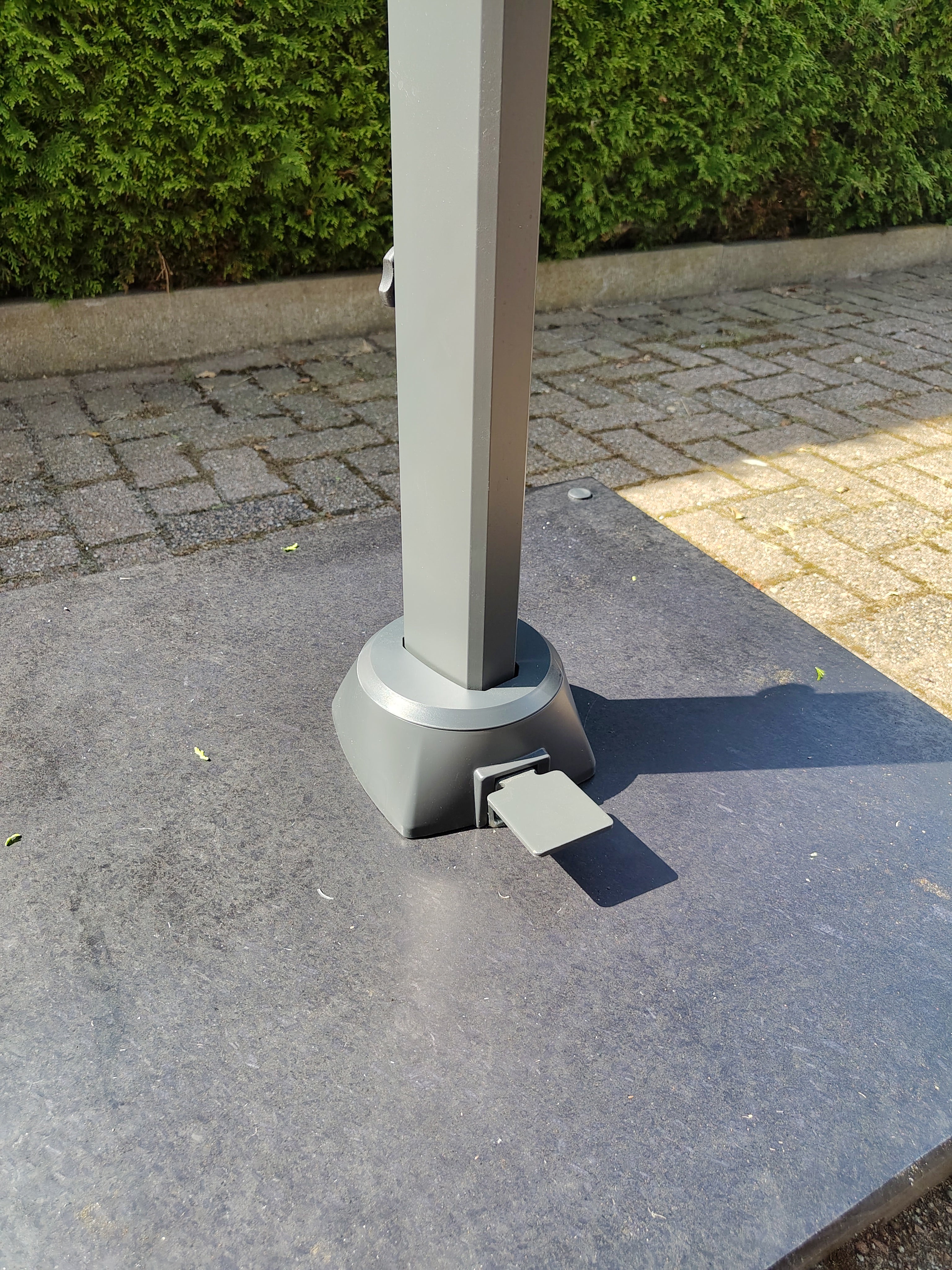 Zweefparasol Virgoflex grijs Ø3,5mtr
