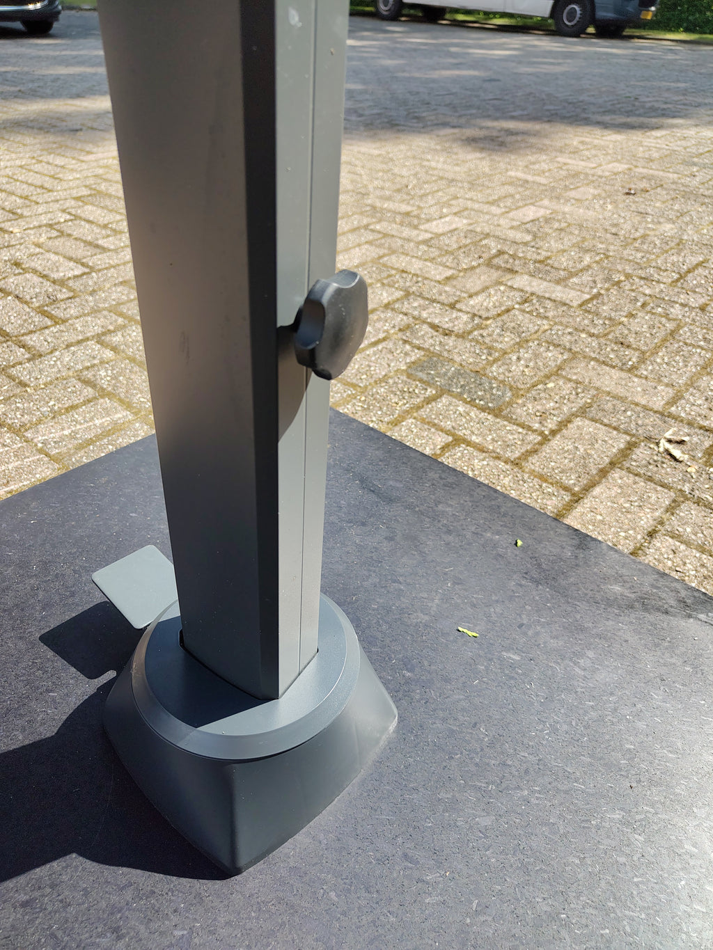 Zweefparasol Virgoflex grijs Ø3,5mtr