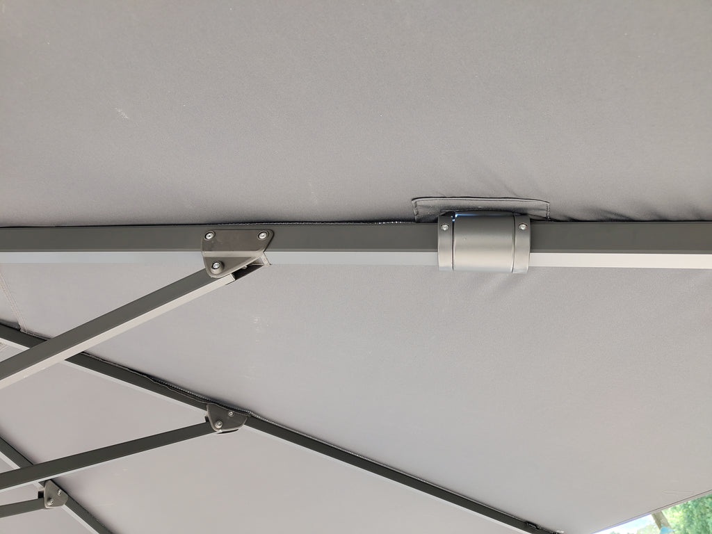 Zweefparasol Virgoflex grijs Ø3,5mtr