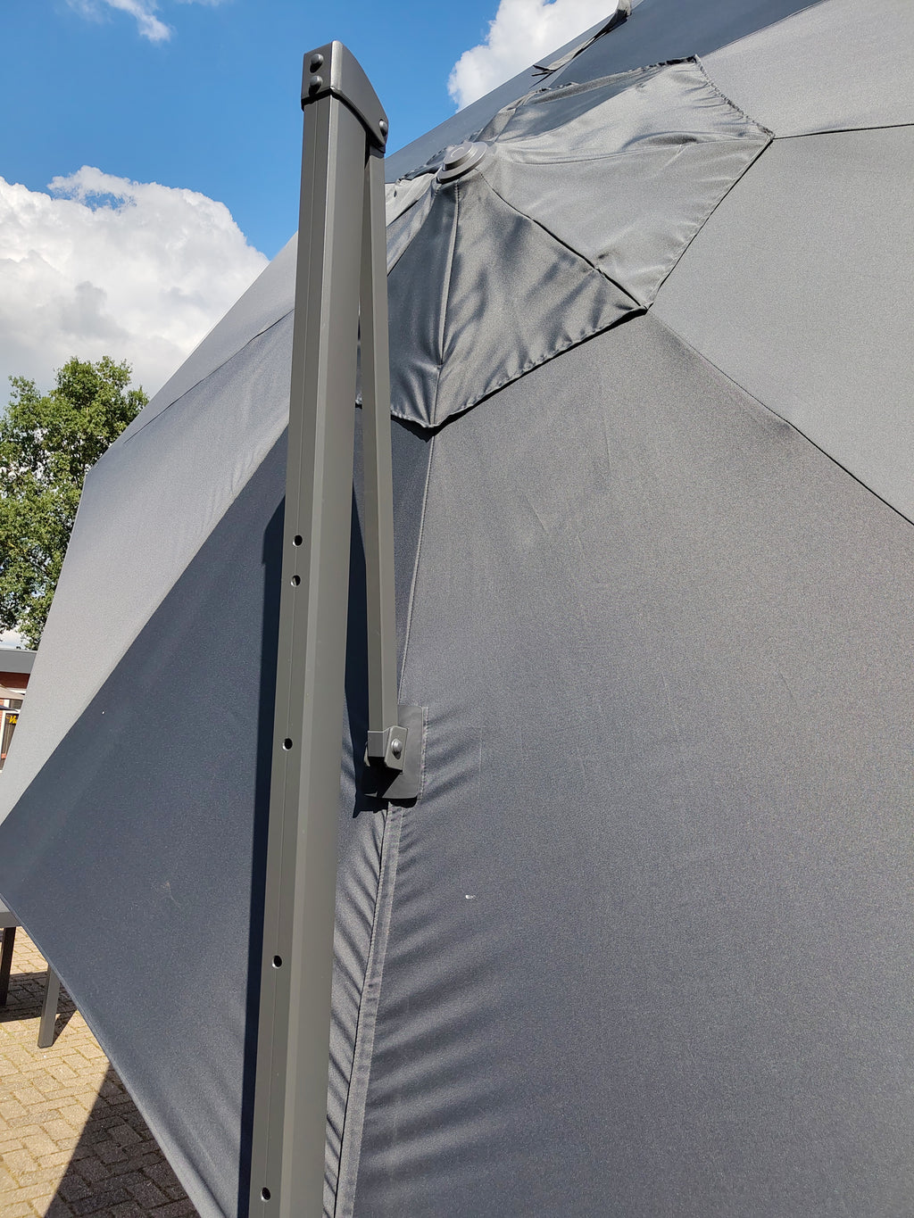 Zweefparasol Virgoflex grijs Ø3,5mtr