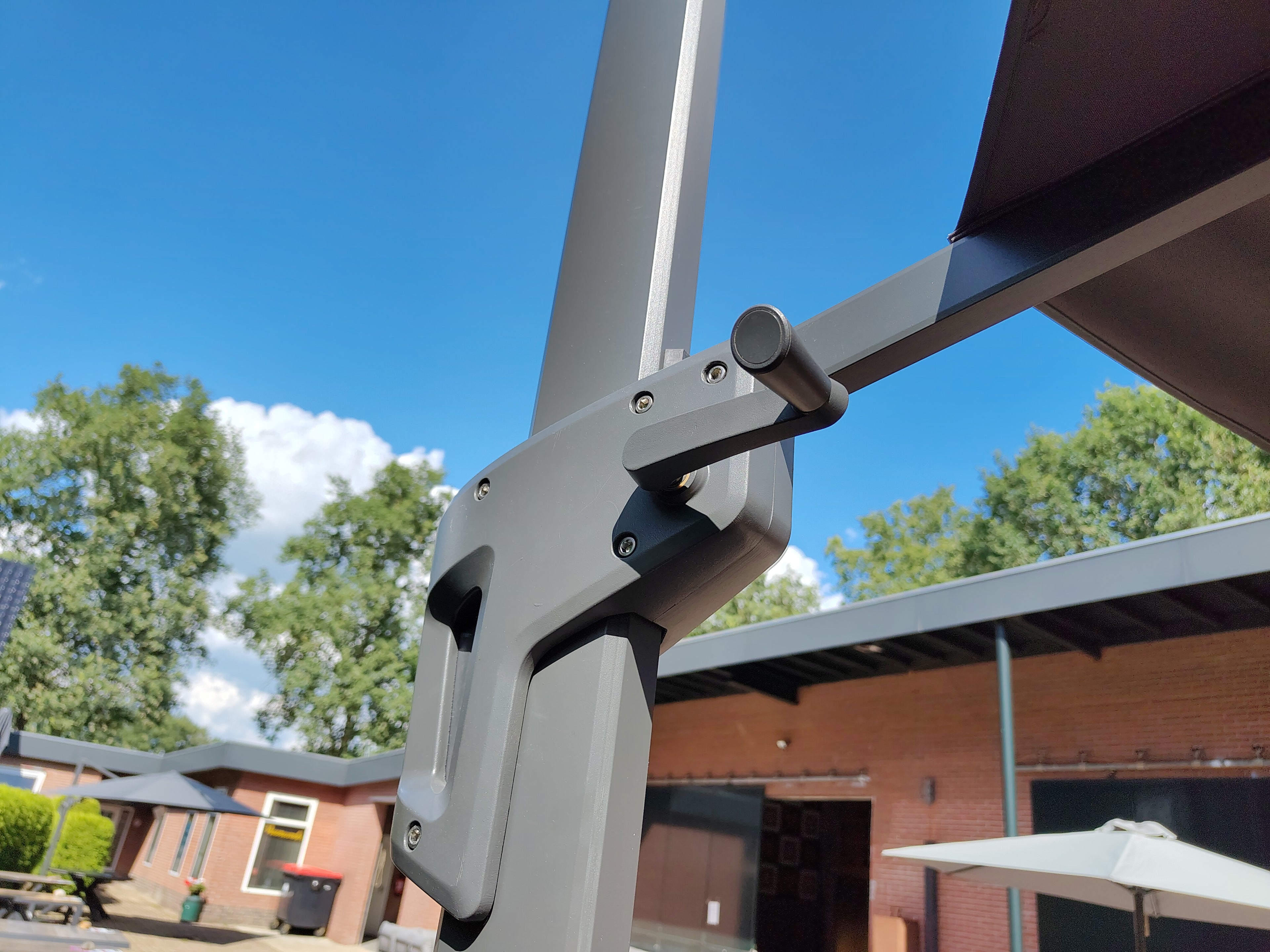Zweefparasol Virgo Grijs Zonder Volant Ø3,5Mtr