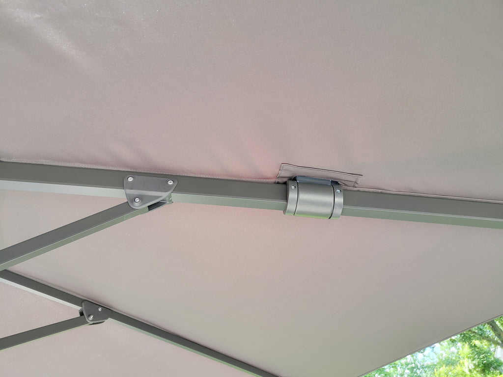 Zweefparasol Virgo Grijs Zonder Volant Ø3,5Mtr