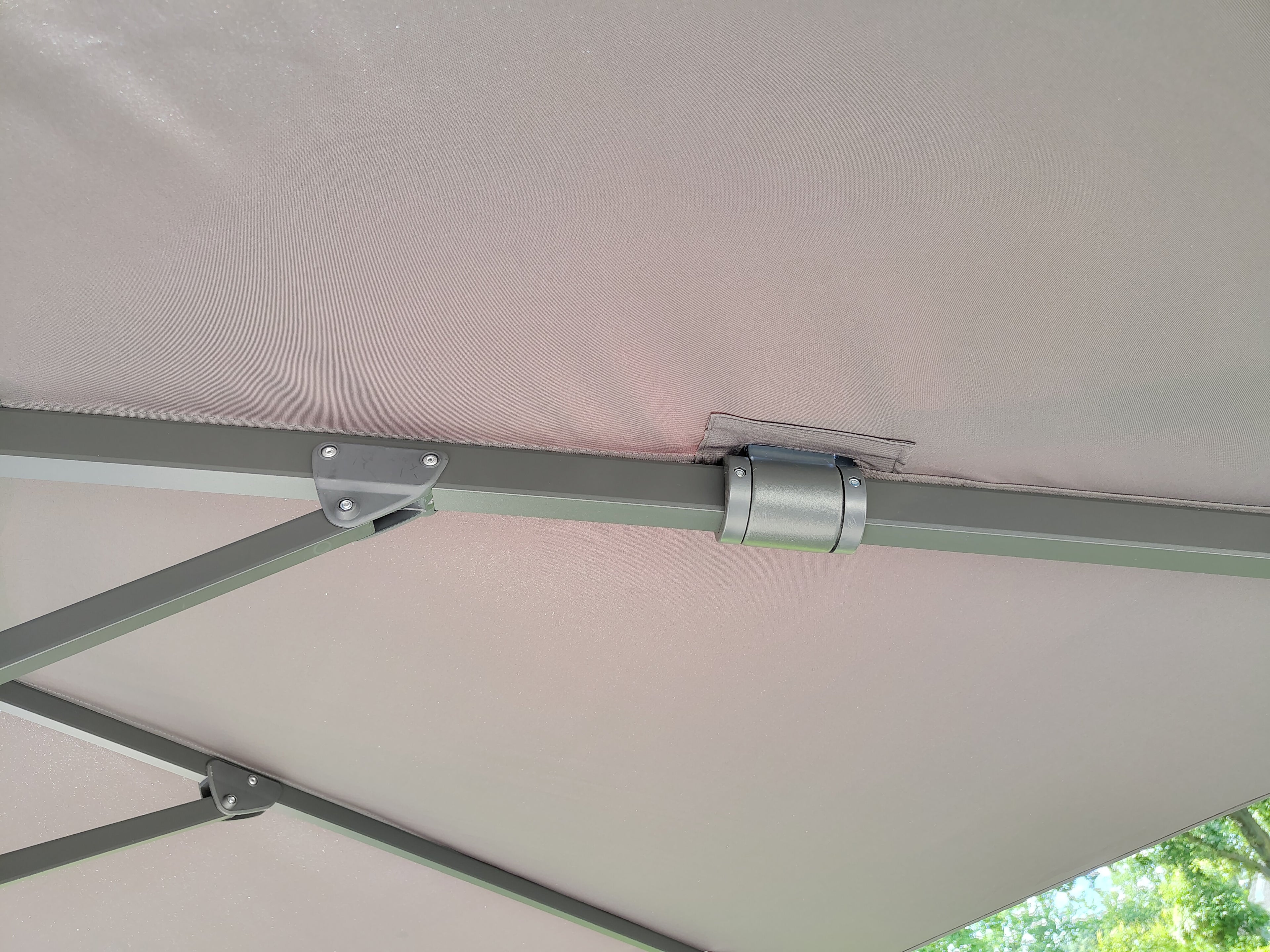 Zweefparasol Virgo Grijs Zonder Volant Ø3,5Mtr
