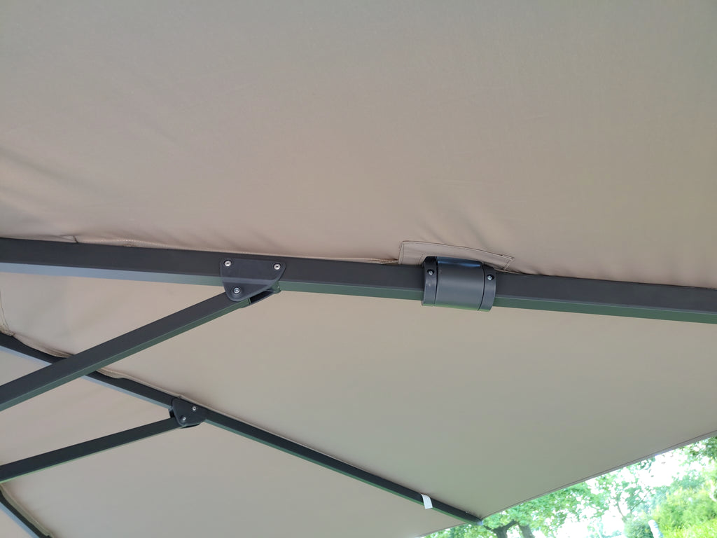 Zweefparasol VirgoFlex Taupe Ø3,5Mtr