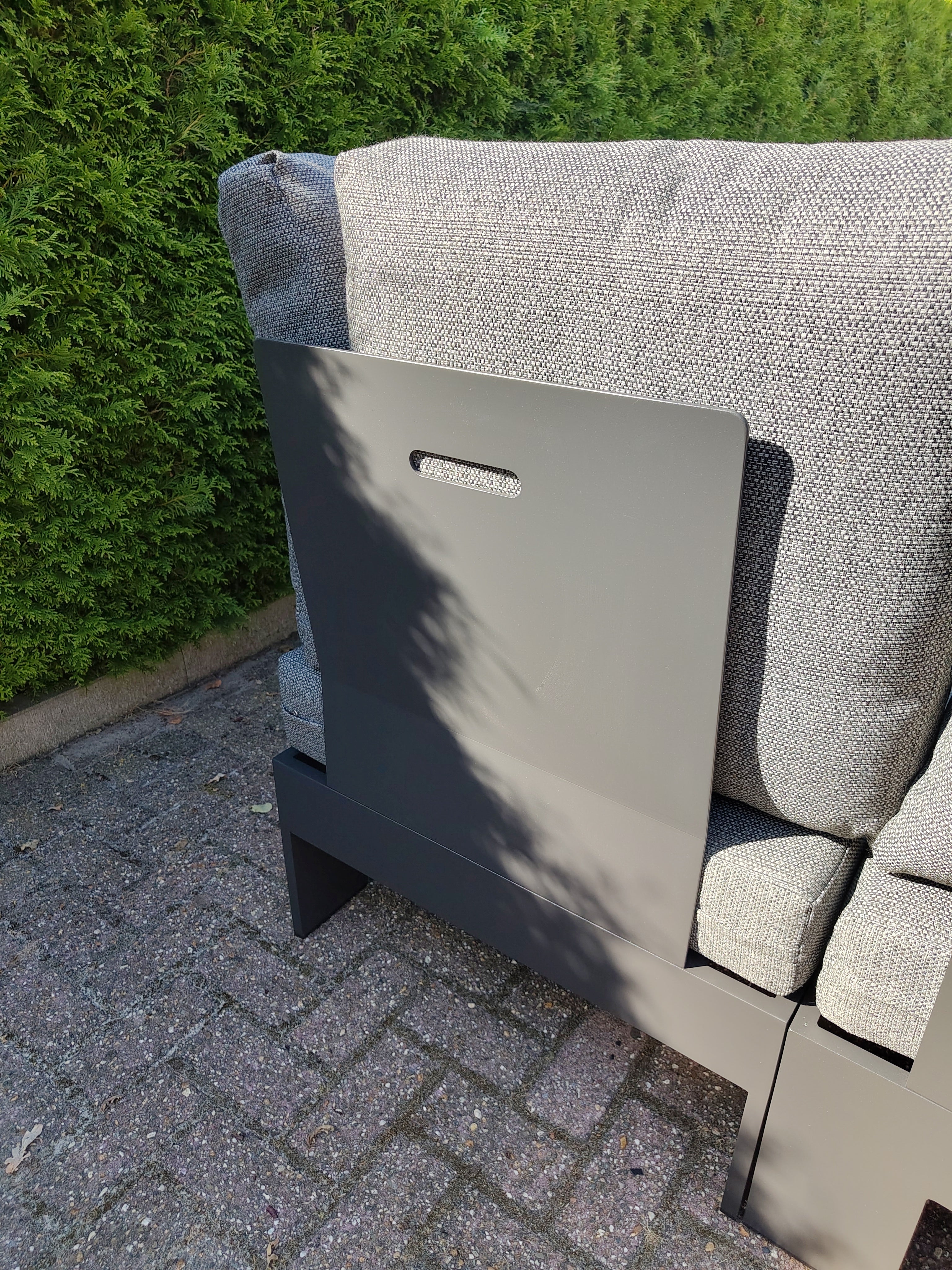 Castello Cornerset Antraciet met HPL Lift Tafel