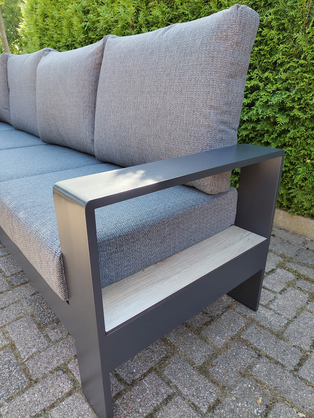 Castello Cornerset Antraciet met HPL Lift Tafel