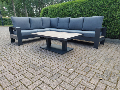 Castello Cornerset Antraciet met HPL Lift Tafel
