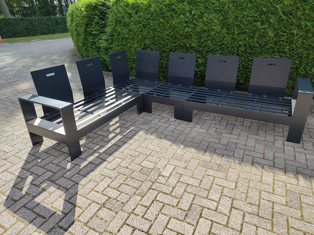 Castello Cornerset Antraciet met HPL Lift Tafel