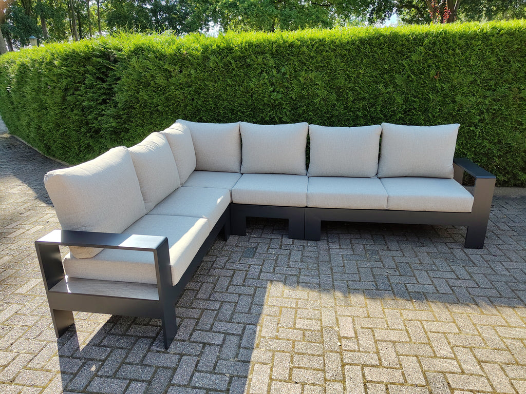 Castello Cornerset Beige met HPL Lift Tafel