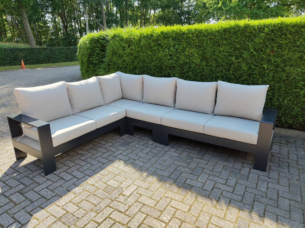 Castello Cornerset Beige met HPL Lift Tafel