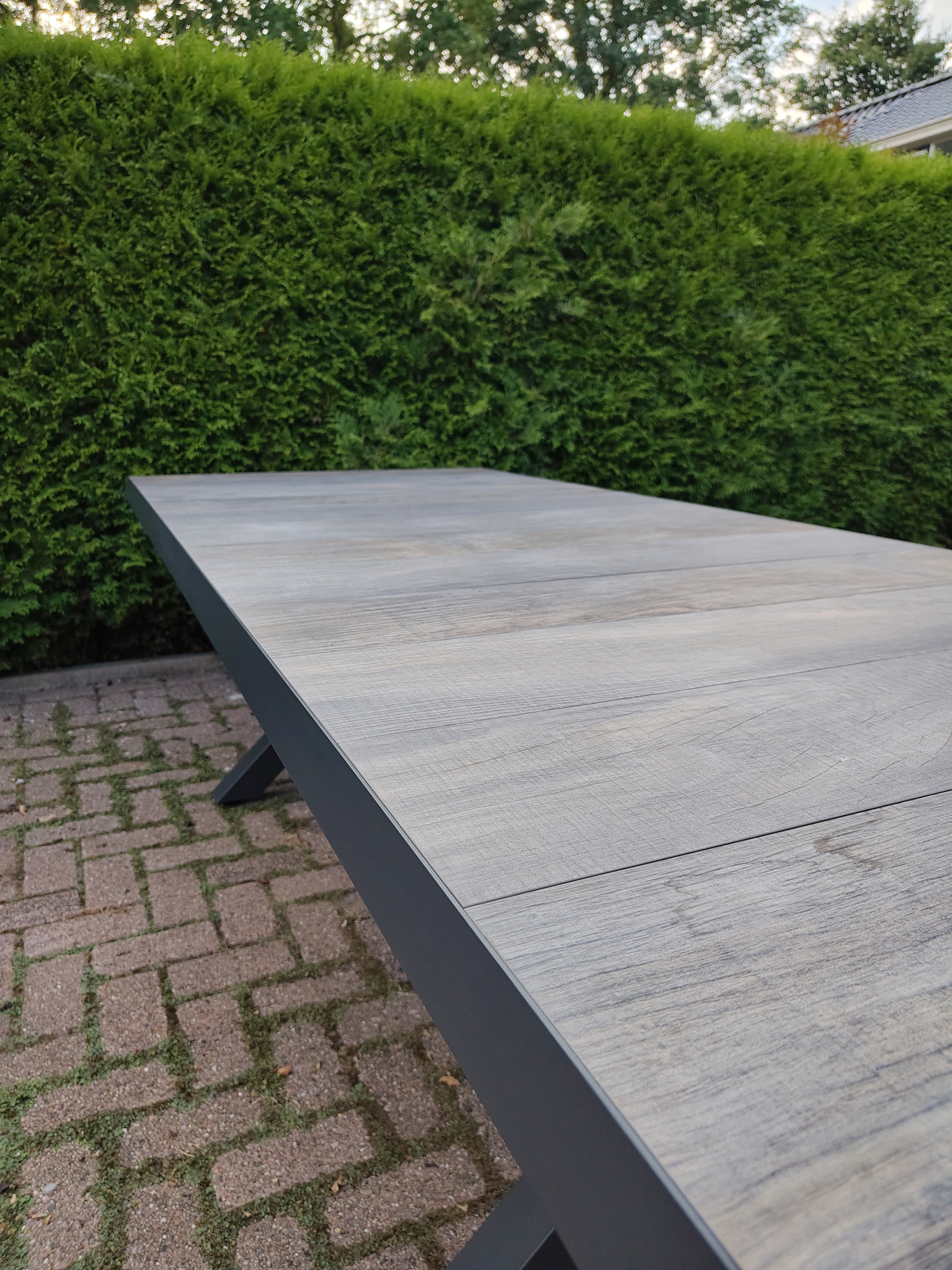 Tafel Castilla Negro Met Kruispoot 243x103cm