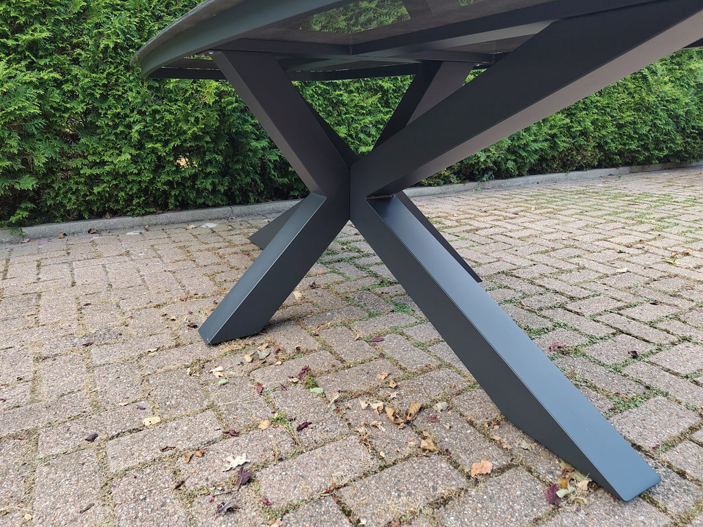 Donna Ovalen Tafel Taupe 220 x 100 CM