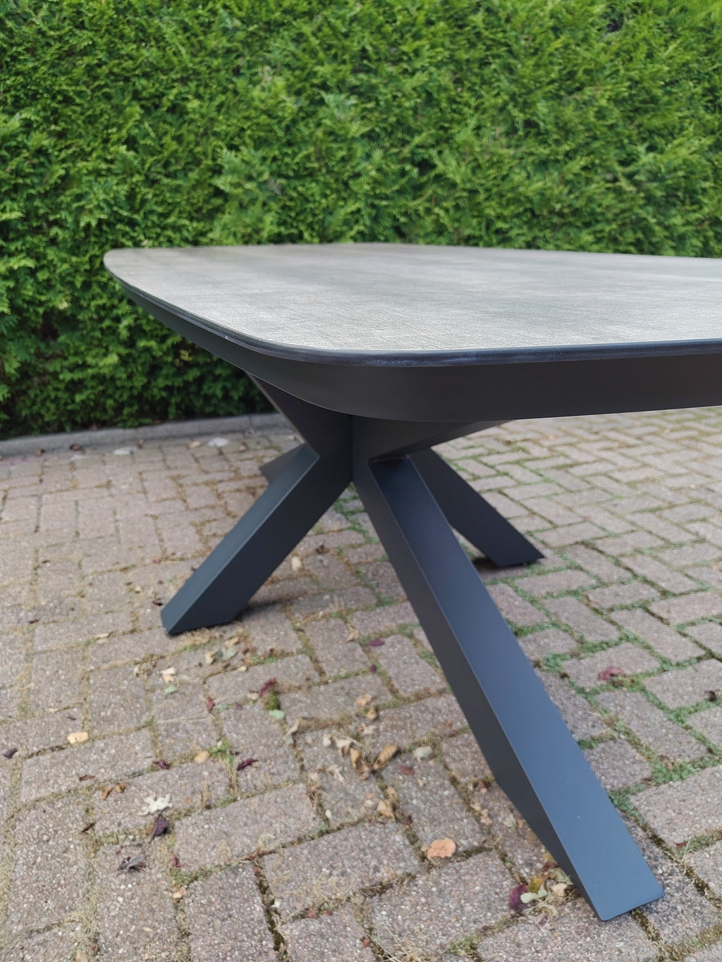 Donna Ovalen Tafel Taupe 220 x 100 CM